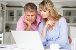 couple looking at laptop