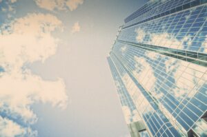 skyscraper image from below looking up