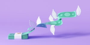 3D illustration of cash