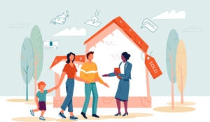 Realtor helping a home seller