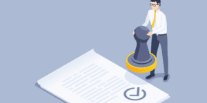 stamping a check mark