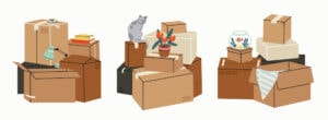 An illustration of boxes for moving house