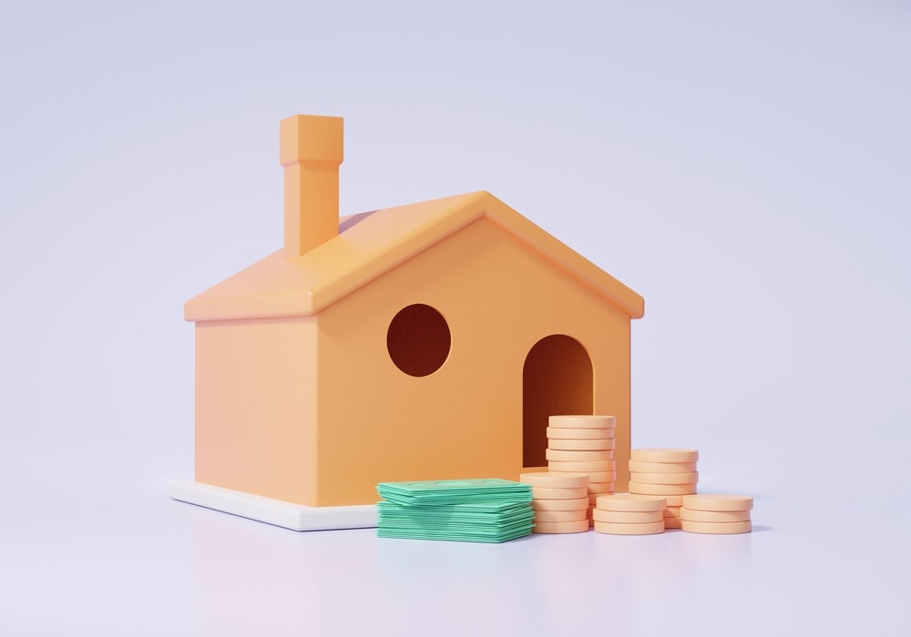 Image of money and a house