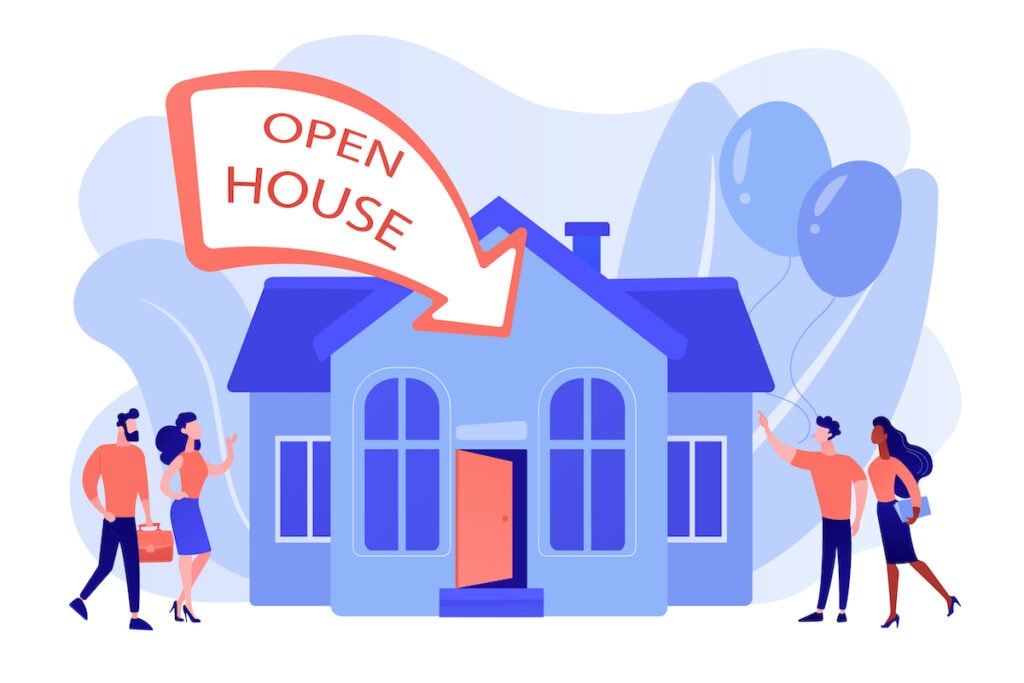 Illustration of an open house