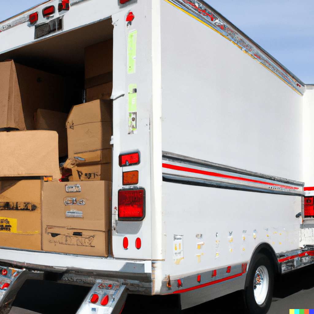 Loading a TV onto a truck