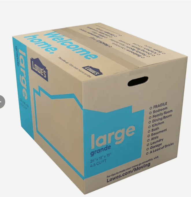 Large Cardboard Moving Box from Lowes